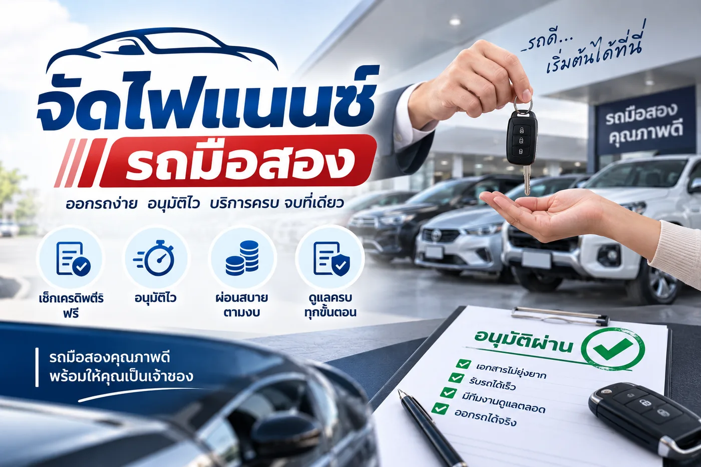 ตัวอย่างผลงานจัดไฟแนนซ์รถยนต์มือสอง
